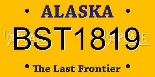 BST1819 Alaska License Plate