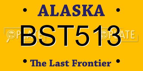 BST513 Alaska License Plate