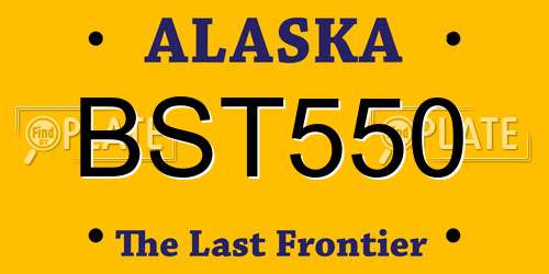 BST550 Alaska License Plate