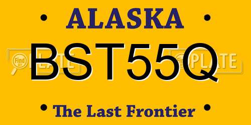 BST55Q Alaska License Plate