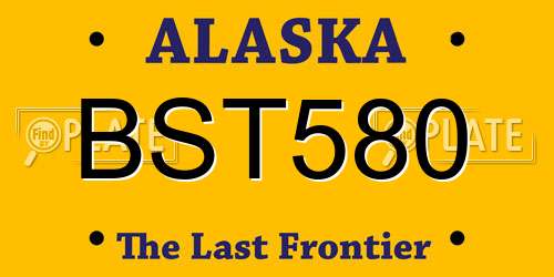 BST580 Alaska License Plate