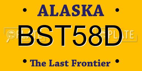 BST58D Alaska License Plate