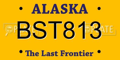 BST813 Alaska License Plate