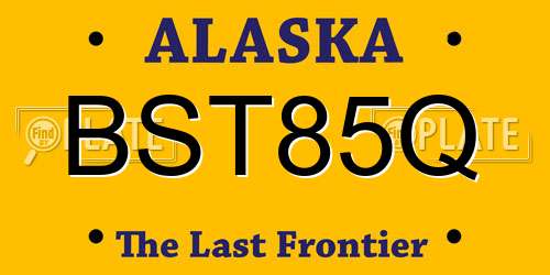 BST85Q Alaska License Plate