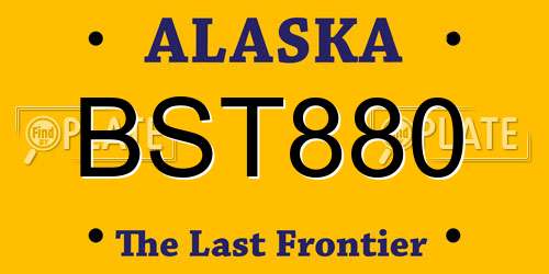 BST880 Alaska License Plate