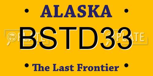 BSTD33 Alaska License Plate