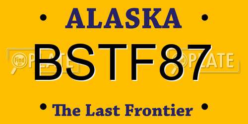 BSTF87 Alaska License Plate