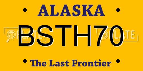 BSTH70 Alaska License Plate