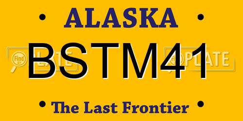 BSTM41 Alaska License Plate