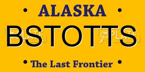 BSTOTTS Alaska License Plate