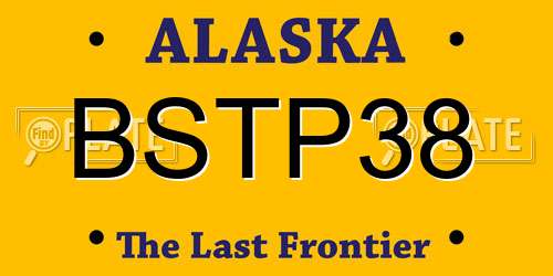 BSTP38 Alaska License Plate