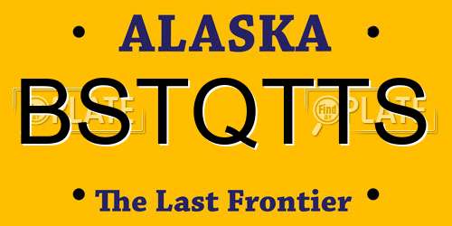 BSTQTTS Alaska License Plate