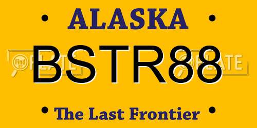 BSTR88 Alaska License Plate