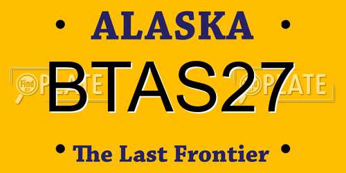 BTAS27 Alaska License Plate