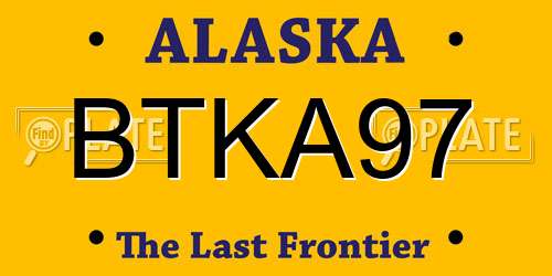 BTKA97 Alaska License Plate