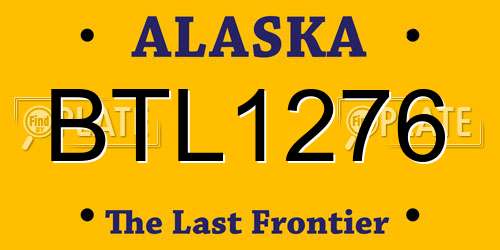 BTL1276 Alaska License Plate