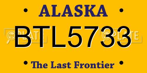 BTL5733 Alaska License Plate