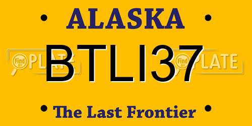 BTLI37 Alaska License Plate
