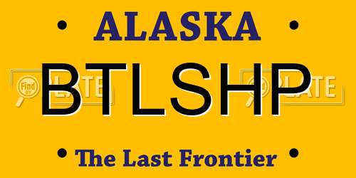 BTLSHP Alaska License Plate