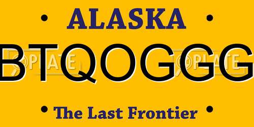 BTQOGGG Alaska License Plate