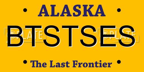 BTSTSES Alaska License Plate