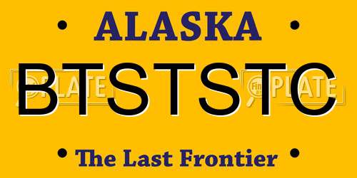 BTSTSTC Alaska License Plate