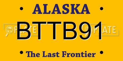 BTTB91 Alaska License Plate