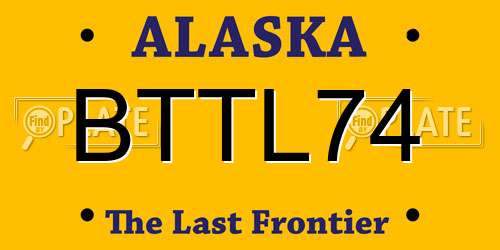 BTTL74 Alaska License Plate