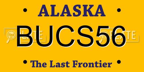 BUCS56 Alaska License Plate