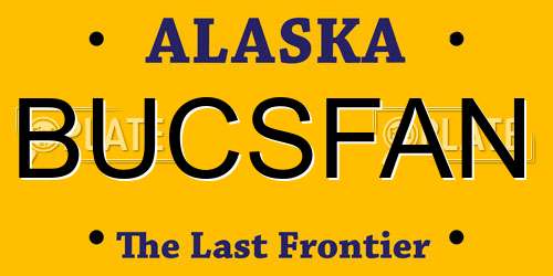 BUCSFAN Alaska License Plate