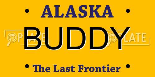 BUDDY Alaska License Plate