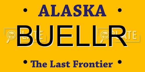 BUELLR Alaska License Plate