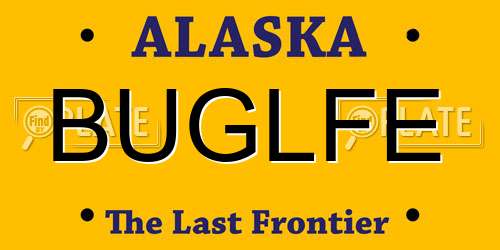 BUGLFE Alaska License Plate