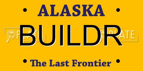 BUILDR Alaska License Plate