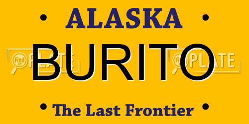 BURITO Alaska License Plate