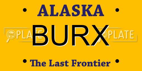 BURX Alaska License Plate