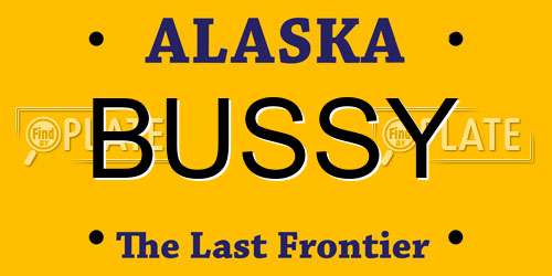 BUSSY Alaska License Plate