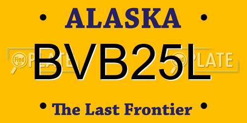 BVB25L Alaska License Plate