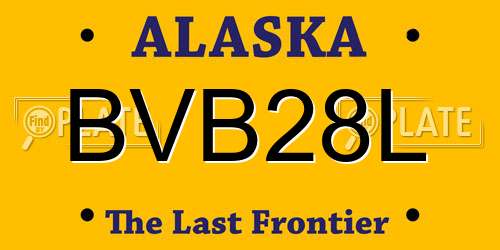 BVB28L Alaska License Plate