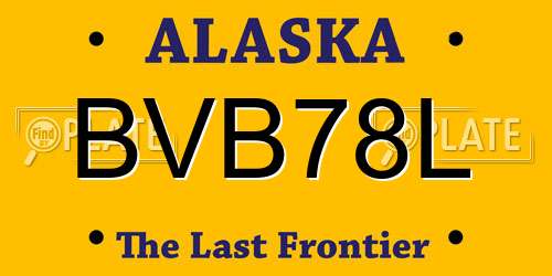 BVB78L Alaska License Plate
