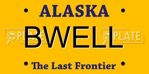 BWELL Alaska License Plate