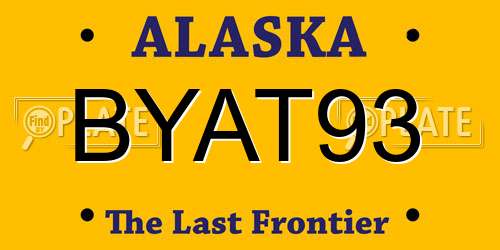 BYAT93 Alaska License Plate