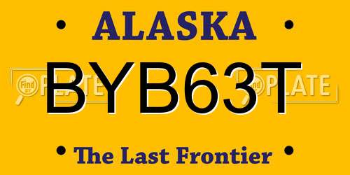 BYB63T Alaska License Plate