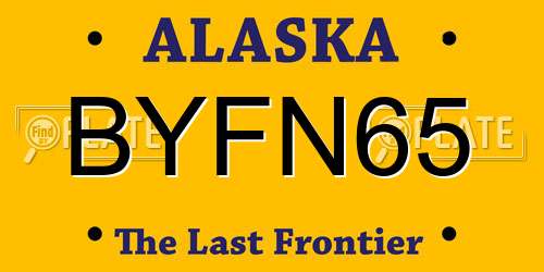 BYFN65 Alaska License Plate