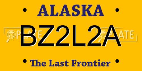 BZ2L2A Alaska License Plate