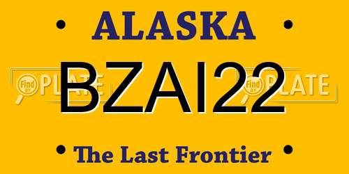 BZAI22 Alaska License Plate