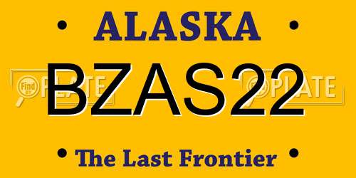 BZAS22 Alaska License Plate