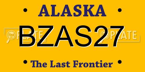 BZAS27 Alaska License Plate