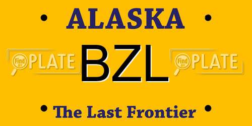 BZL Alaska License Plate
