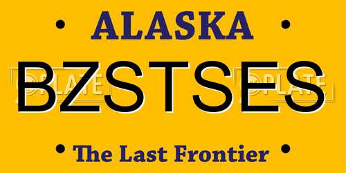 BZSTSES Alaska License Plate